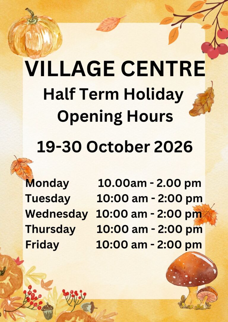 Half term holiday hours Autumn